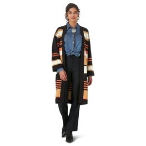 Wrangler Retro Women's Western Long Striped Cardigan Sweater Small/Medium